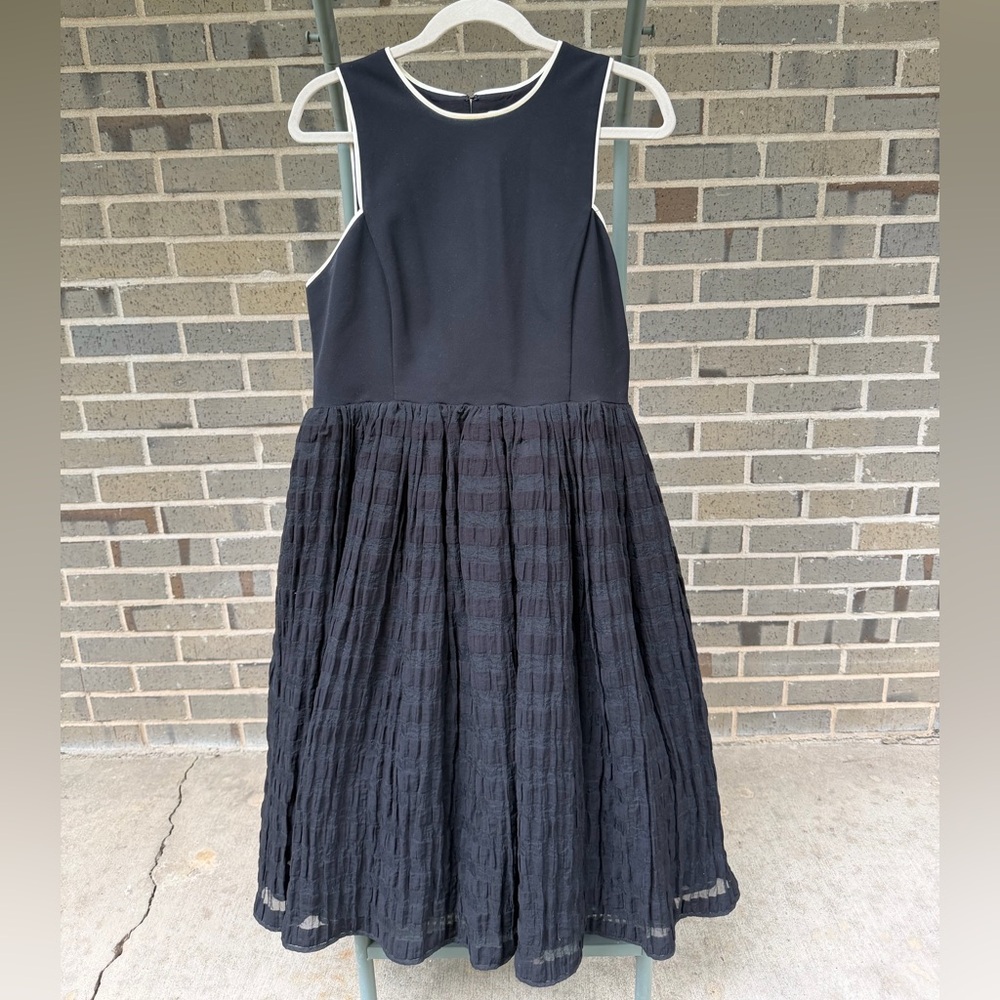 Anthropologie High-Waisted Black Midi-Dress